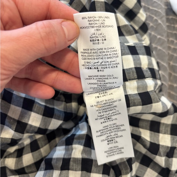 DÔEN Coralie dress in black marilyn gingham size US 2 - Picture 14 of 15